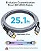 Highwings Long 8K HDMI Cable 25FT 48Gbps, 2.1 High Speed Gaming Cord 4K@120Hz 8K@60Hz RTX 3090 eARC 3D Compatible for PS5, UHD TV and Blu-ray Player