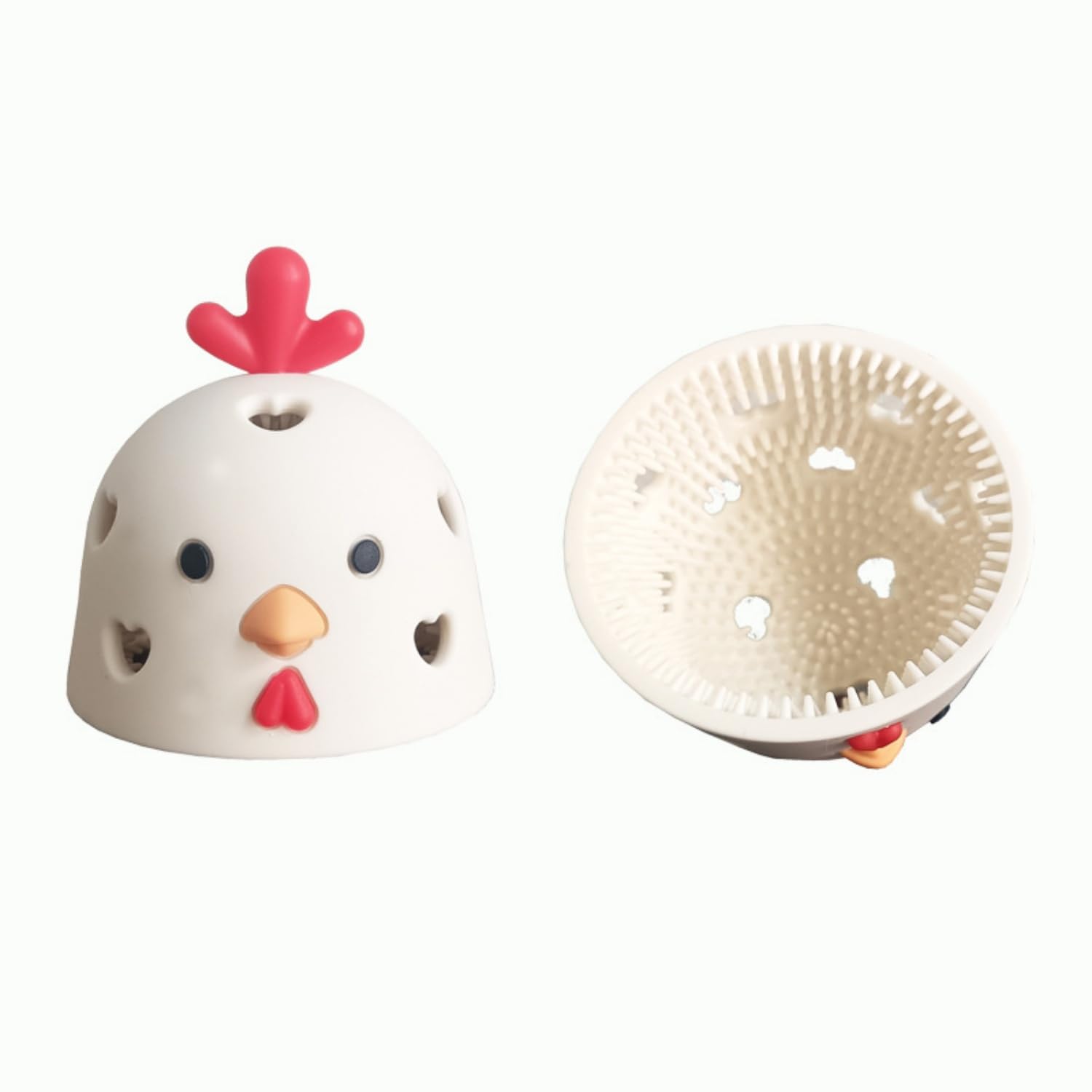 Cepillo de silicona para huevos, limpiador suave para huevos de pollo, pato y codorniz, práctica herramienta higiénica para cocina, hogar y granja (crema, juego de 8)
