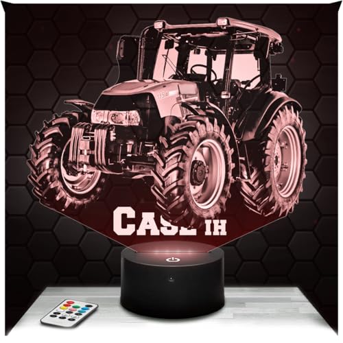 Lampephoto.fr - Lampe 3D Tracteur Agricole Case Collection Miniature 1 32, Idée Cadeau Agriculteur, Veilleuse Tactile Led, Effet Hologramme 3D, Idée Cadeau...