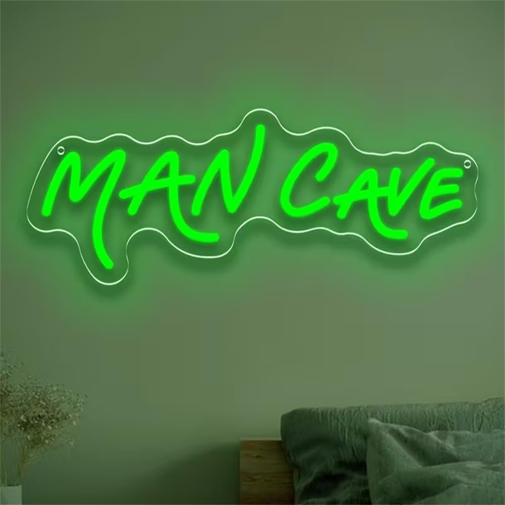 Man Cave Neon Sign for Wall Decor Dimmable LED Garage Neon Light USB-Powered Light Up Signs for Man Cave Workshop Game Room Lounge Basement Bar Tavern Bistro, Men Dad Gifts - Image 5