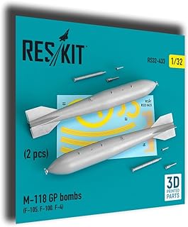 Reskit RS32-0433 1/32 M-118 GP Bombs (2 pcs) (F-105, F-100, F-4) 3D Printing