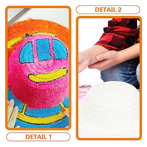 MAGICLULU 6pcs Diy Straw Hats for Boy Girl Creative Hand-painted Graffiti Hats for Dancing Parties Craft Supplies for Years Old Lightweight Decorative for Unique Designs4