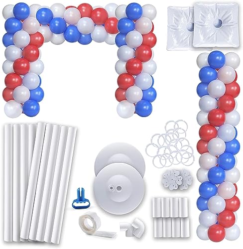 Prextex Balloon Arch Kit - 5ft Tall, Set of 2 Balloon Columns | Balloon Arch Stand/Frame, Balloon Tower Holder, Garland Kit, Backdrop | Wedding, Baby Shower, Halloween, Birthday Party, Decoration