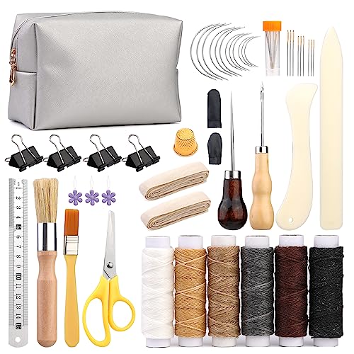 49 Pcs Hand Bookbinding Tools Bookbinding Kits for...