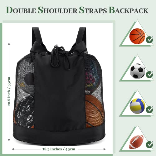 Brynnl Extra Ball Bag,Large Mesh Equipment Bag Black, Soccer Ball Bag With Adjustable Shoulder Strap,600D Oxford Cloth Mesh Sports Bag For Holding Soccer/Football/Volleyball thumb #1