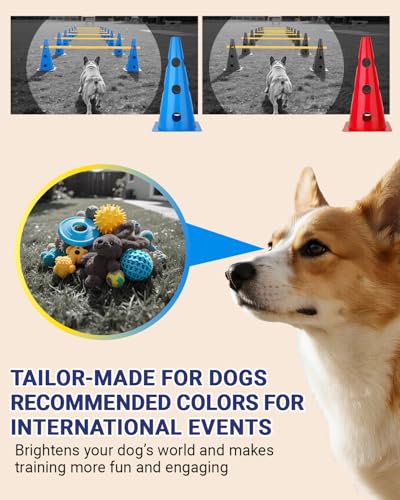 image for Lupar Dog Agility Course Backyard Set, Dog Agility Hurdle Cone Set wit
