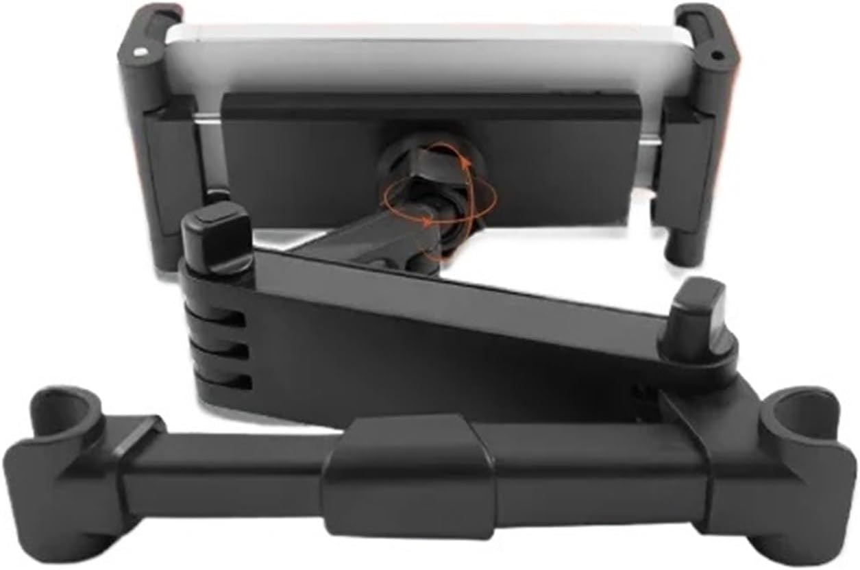 Car Headrest Tablet Holder 360° Rotatable Adjustable Stretchable Mount Compatible with All Fit for Smart Devices(Black)