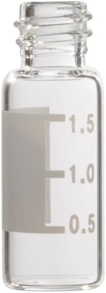 Greenwood Products 11-09-2395 2mL Clear Screw Thread Vial w/Numbered Marking ID Patch {12x32mm} {100/pk}