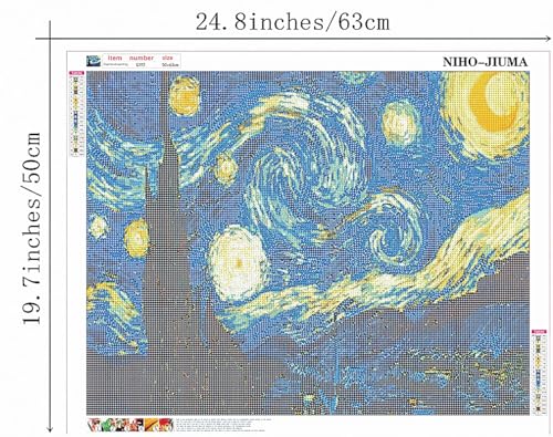 Image of NIHO-JIUMA Diamond Art Kits, 50x63cm /20x25 inches | 5D DIY Full Drill, Adults & Teens, Home Wall Decoration