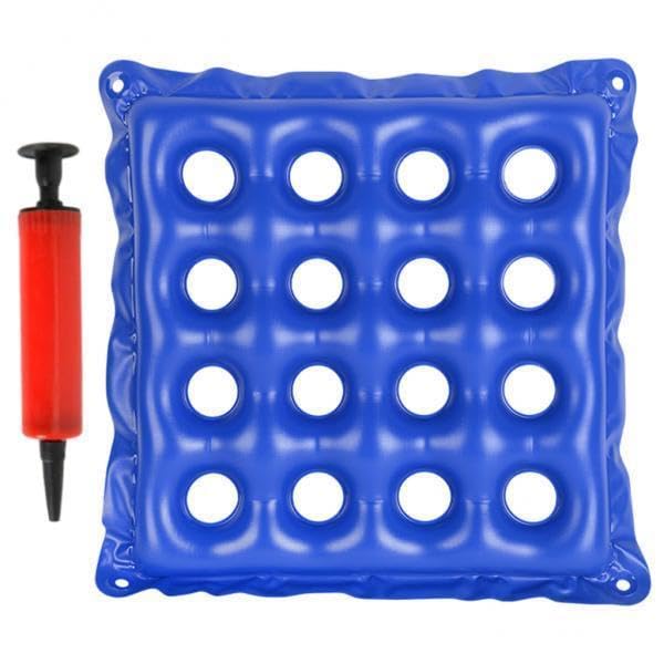 HEAVENGLOW 2xInflatable Cushion 16 Hole Comfortably for Office Car Adult blue