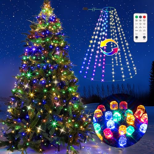 Marchpower Christmas Tree Lights Color Changing, 11 Modes Christmas Light Outdoor with Remote Control, 400 Diamond LED 6.6FTx10 Waterproof Xmas Tree Lights with Timer & Memory Function for Indoor