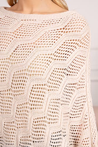 Image of RIAH FASHION Bohemian Sequin Glitter Shawl Wrap Poncho - Kimono Cardigan, Sparkly Metallic Mesh Scarf, Open Knit Crochet