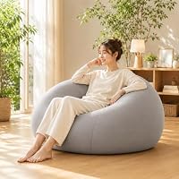 Amazon.co.jp: ビーズクッション 70×60cm 一人掛け ビーズソファ 体に