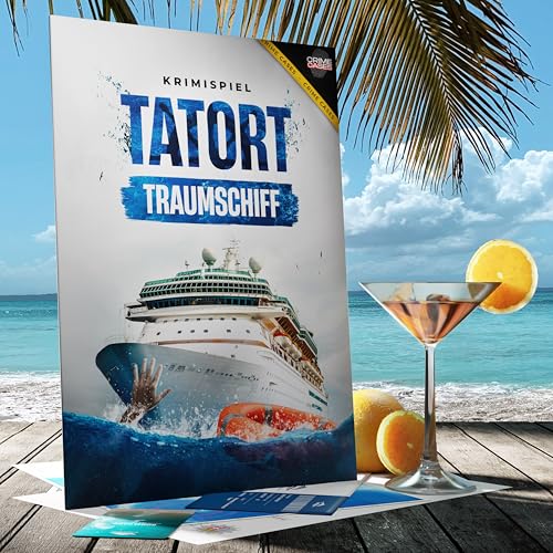 Stadtkrimis Exit Escape Stadtführung CRIMECASES Krimispiel für Erwachsene: Tatort Traumschiff I Mordfall lösen Spiel für 1-6 Personen ab 14 Jahren I Detektiv Spiel für Zuhause | Cold Case Rätselspiel I Krimi Escape Games
