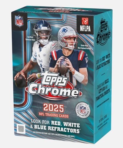 2025 Topps Chrome Football Sealed Blaster Value Box (7 Packs/Box)