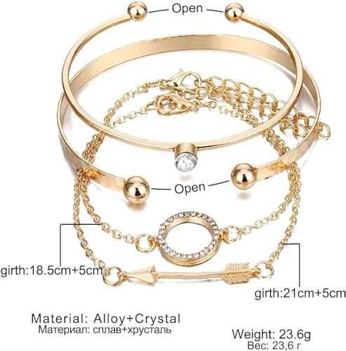 Stackable Plated Jewelry Bracelet Bangles for Women