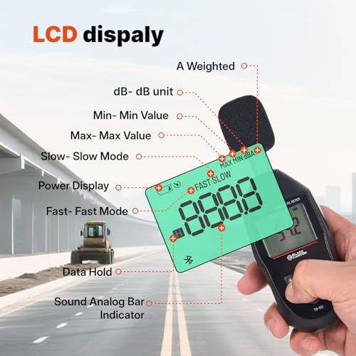 Image of BLACK CANYON Sound Level Meter - Digital DB Meter, Sound Decibel Meter, Decibel Reader, Noise Decibel Reader, 30-130dB, 30Hz-8kHz, A-Weighting,Auto Power-Off, LCD Display (Classic Black)