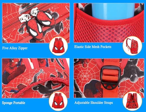cartoon spidey schoolbag, with a pencil case, features a 3D design. It's waterproof, large - capacity, suitable for primary school boys, and ideal for back to school. (14in) - Image 6