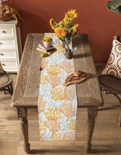 Chemin de table en coton lin pour raviver une table basse ou une commode