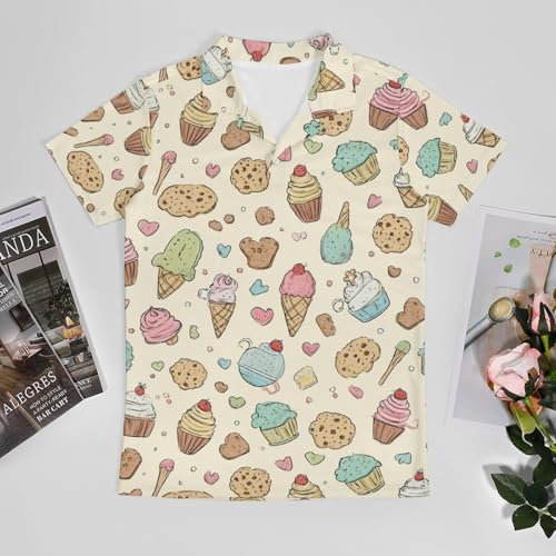 Boys' Classic Polo Shirts Short Sleeve Moisture-Wicking Golf & Tennis Shirts for Youth Teens Pink Halloween Pumpkin Star3