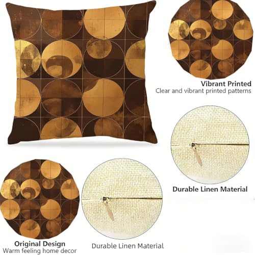Taie d'oreiller extérieure imperméable 40x40 géométrique rétro P-3112 - 5