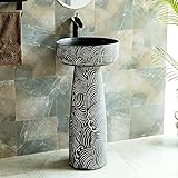 Céramique en porcelaine durable : le lavabo sur plan de travail est fabriqué en céramique de haute qualité et cuit à haute température pour une utilisation durable et ne se décolore pas avec le temps.