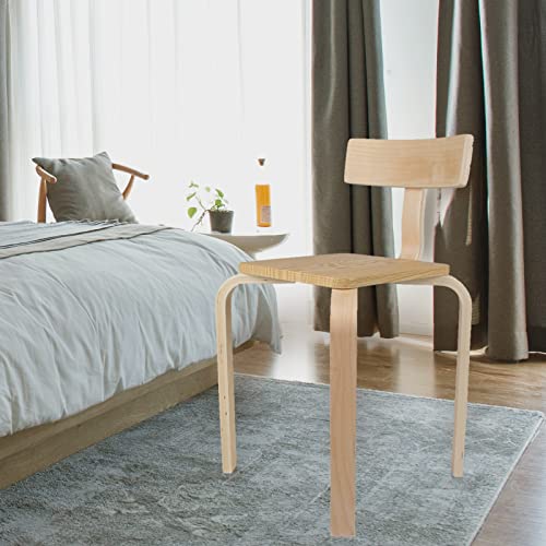 Kvipy Wooden Kids Chair, Bentwood Stool With Curved Backrest, 16Inch Solid Hardwood Chair, Stackable, For Dinning, Kitchen, Home, Garden, Living, Preschool And Kindergarten #TOP2
