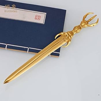 Amazon.co.jp: 密教法具 不動明王の剣 三鈷剣 真言宗長さ30CM