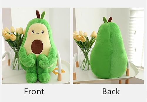 Miniatura 8 de Muñeco de peluche de aguacate de simulación verde, almohada para dormir, regalo cálido para vacaciones, almohada de felpa larga, estilo lindo para