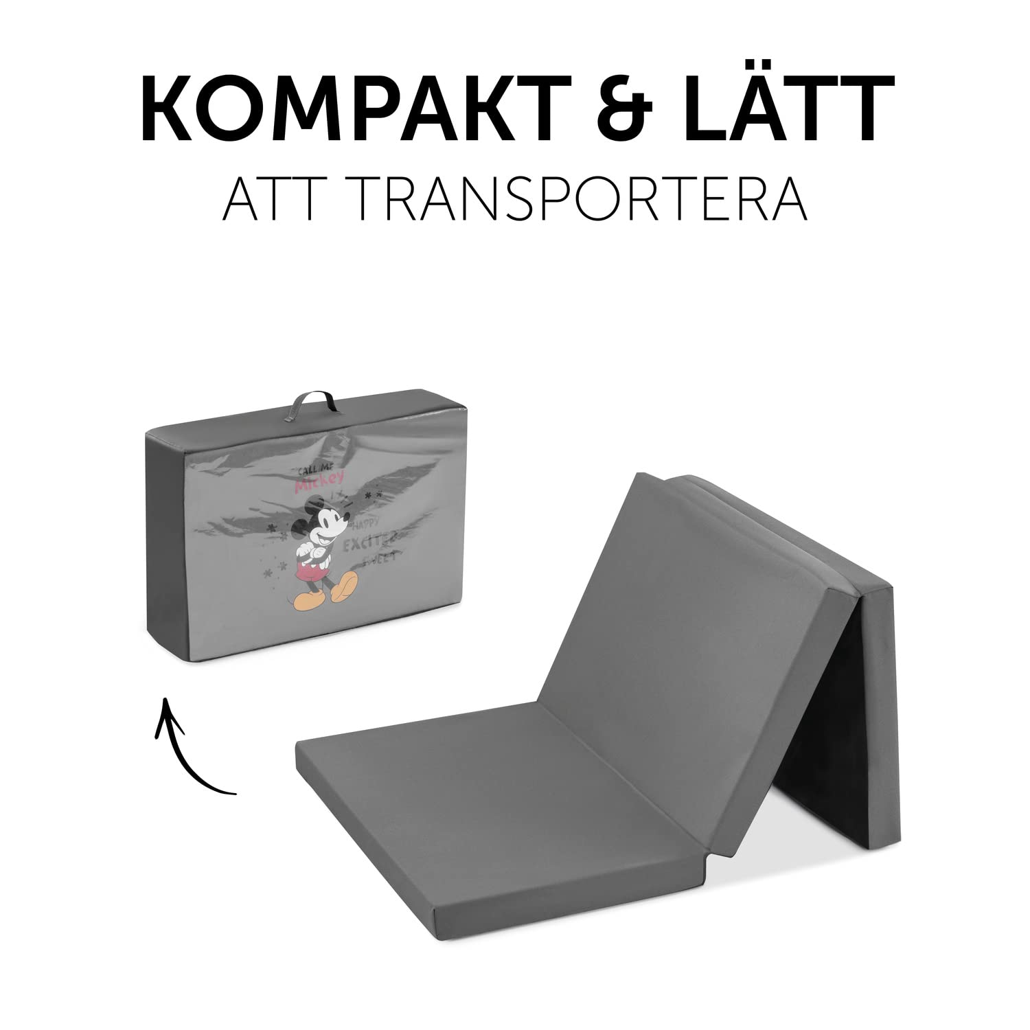 Hauck Sleeper, comfortabel matras voor campingbedje 60 x 120 cm, 6 cm dik, opvouwbaar matras en speelkleed, opvouwbaar in drie delen, ademend en