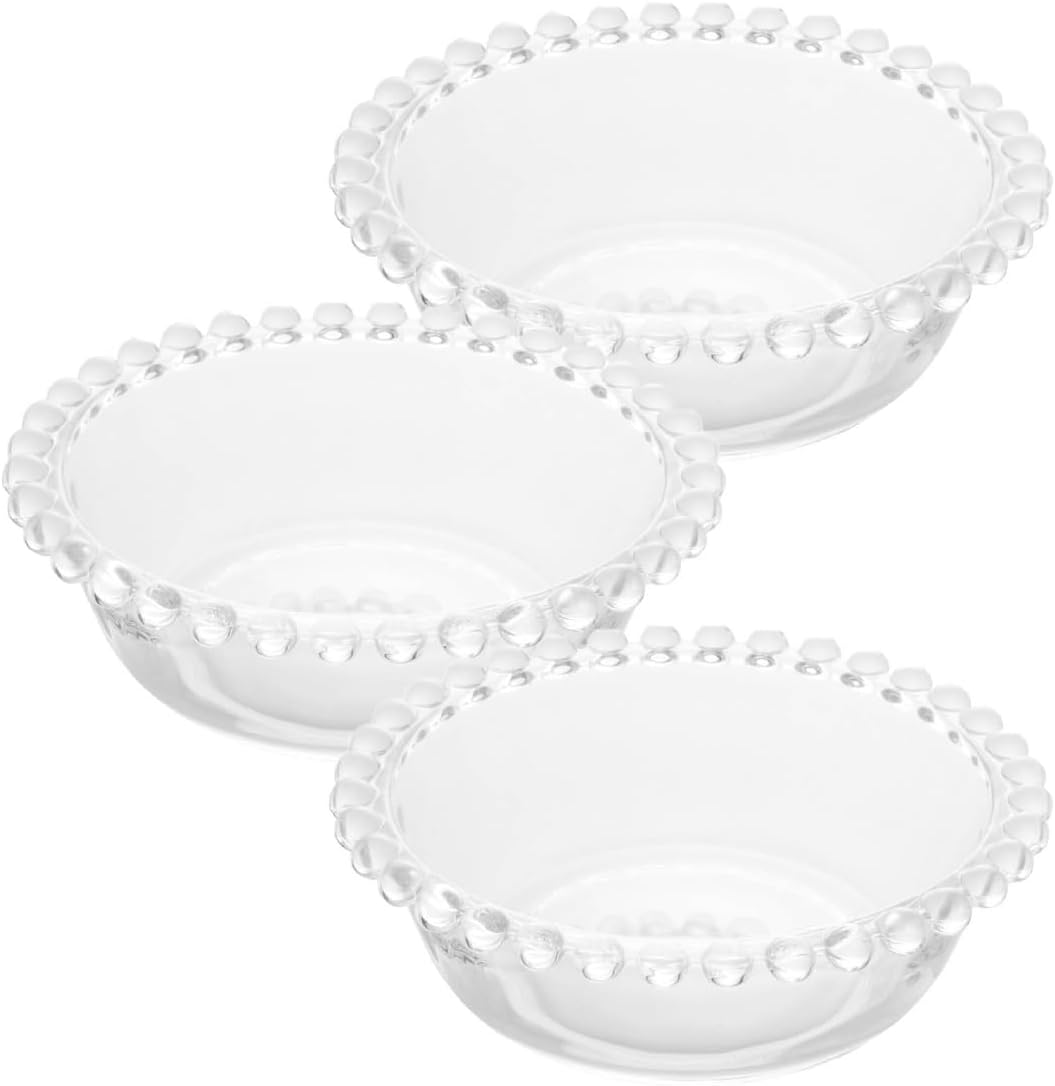 WOLFF – Conjunto 3 Bowls de Cristal 14cm x 4,5cm – Linha Pearl