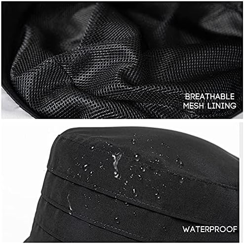 Amazon Brand - Hikaro Womens Waterproof Bucket Hat for Walking Golf Safari, UPF50 Sun Hat, Ladies Rain Hat, Adjustable Packable Windproof