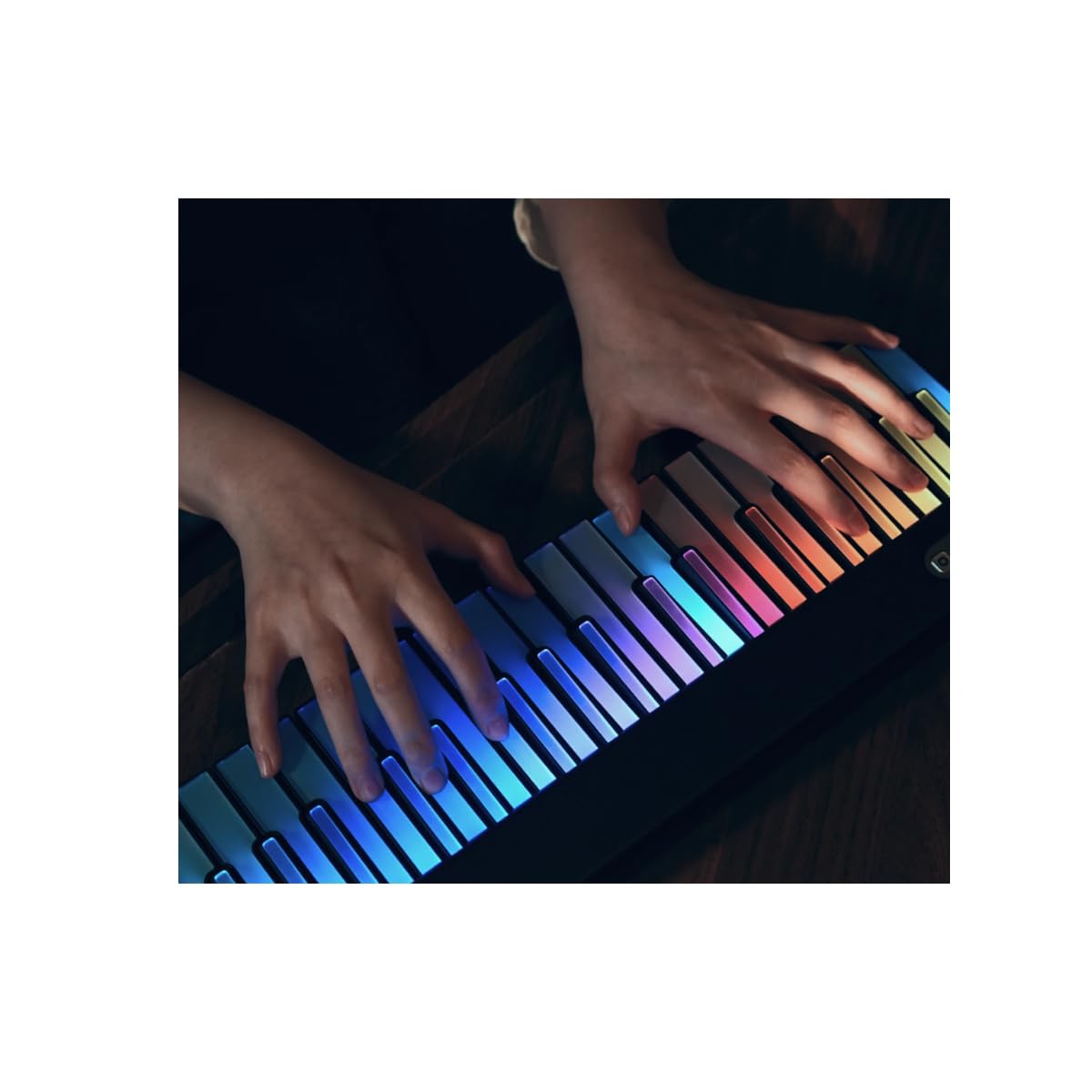 PartyKeys - Teclado MIDI guiado por luz de 36 teclas, teclas con luz LED, controlador Bluetooth MIDI y USB-C, sistema de teclado modular expandible, teclado MIDI portátil para principiantes y