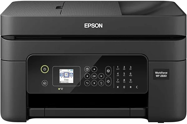 Epson Workforce WF-2830 Wireless Color Inkjet All-in-One Printer, Print Scan Copy and Fax, Automatic 2-Sided Printing, 1. 4" Color LCD, 100-sheet Paper Tray, Wi-Fi Direct Connectivity, Black