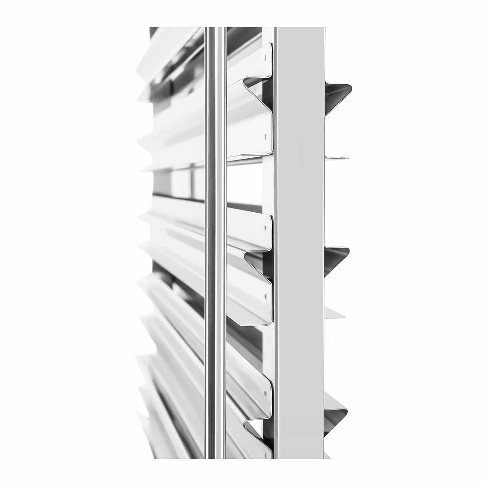 Royal Catering RCTW-16GN.1 Carrello Portavassoi Carrello Cucina Professionale (150 kg, Capacità 16 Contenitori GN 1/1, Sicure Verticali per Contenitore) Acciaio Inox