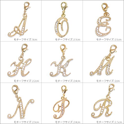 Amazon.co.jp: イニシャル チャーム ゴールドカラー jwgd-K