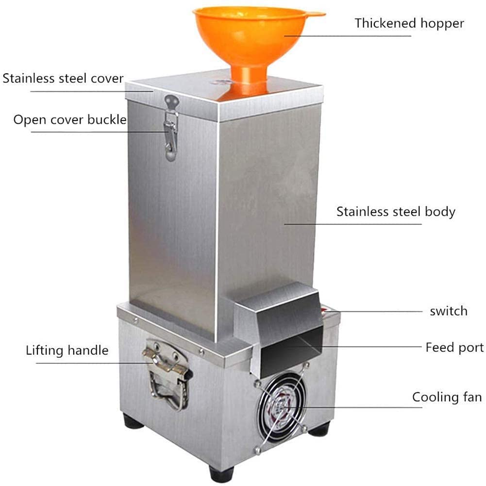 FAXIOAWA Pelapatate Commerciale per Aglio, Pelapatate Elettrico in Acciaio Inossidabile con Maniglia Portatile con Ingresso Staccabile, Pelapatate per Aglio per Cucina del Ristorante