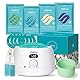 Waxing Set Wachs Professionelles, Wax Maschine mit 400g Wach Perlen, 1 Silikonschale, 2 Flaschen Behandlungsöl für entspannte Haut und wirksame Haarentfernung durch Wachsen Wachswärmer