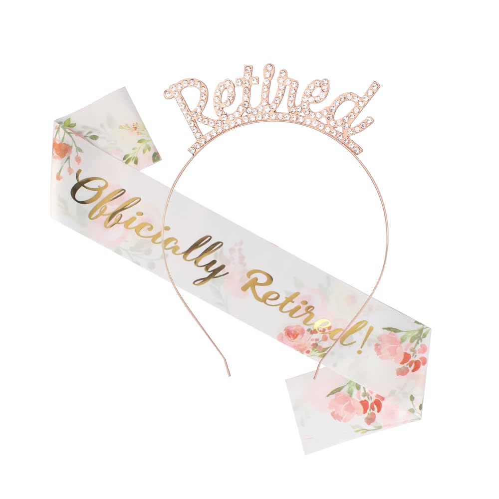 Zosutetoxo Sash, 2 Pack Crown Lady Retirement Gift Women, Retiree 2026 Retirement Decoration Tiara & Sash