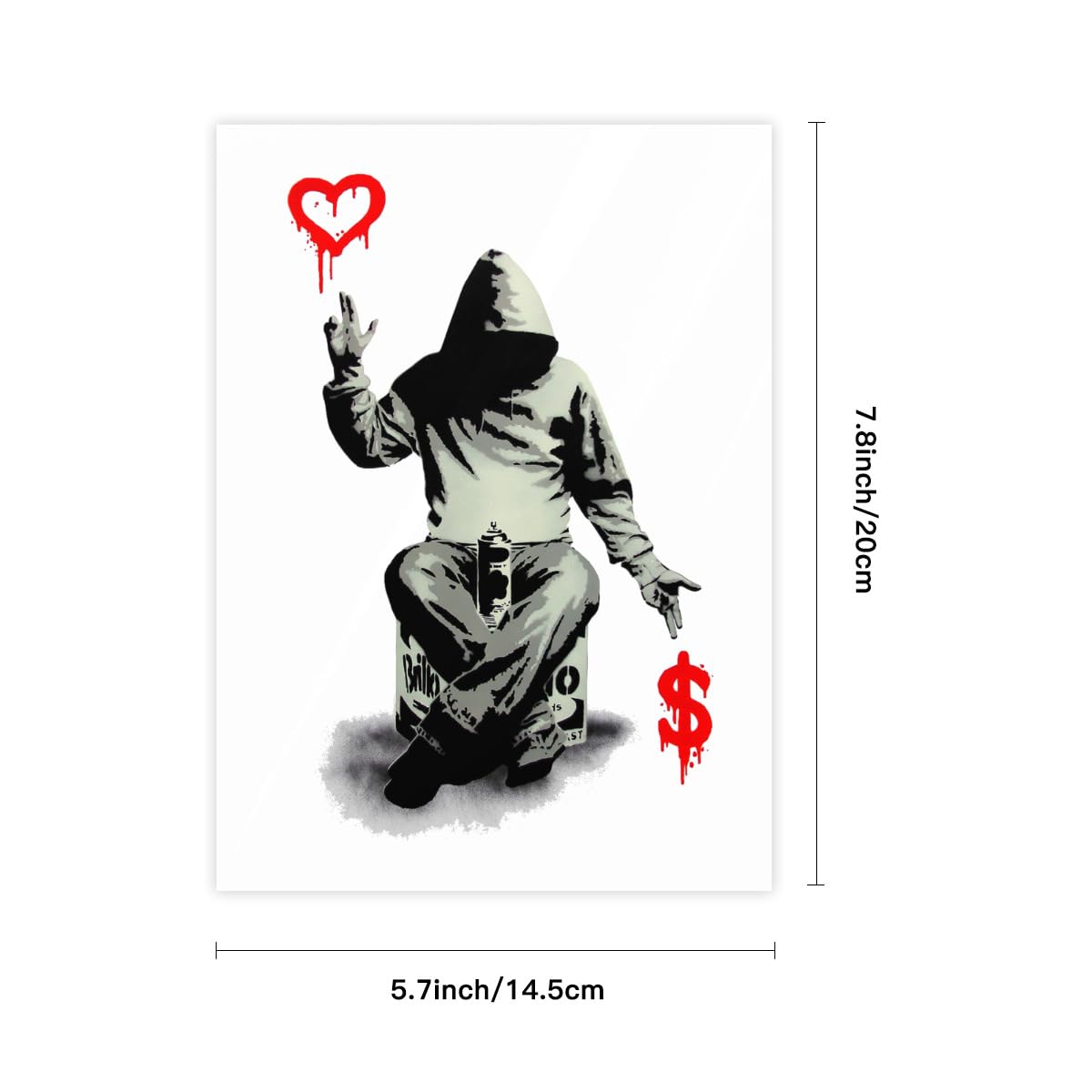 Amazon.co.jp: ステッカー シール Banksy バンクシー 愛とお金