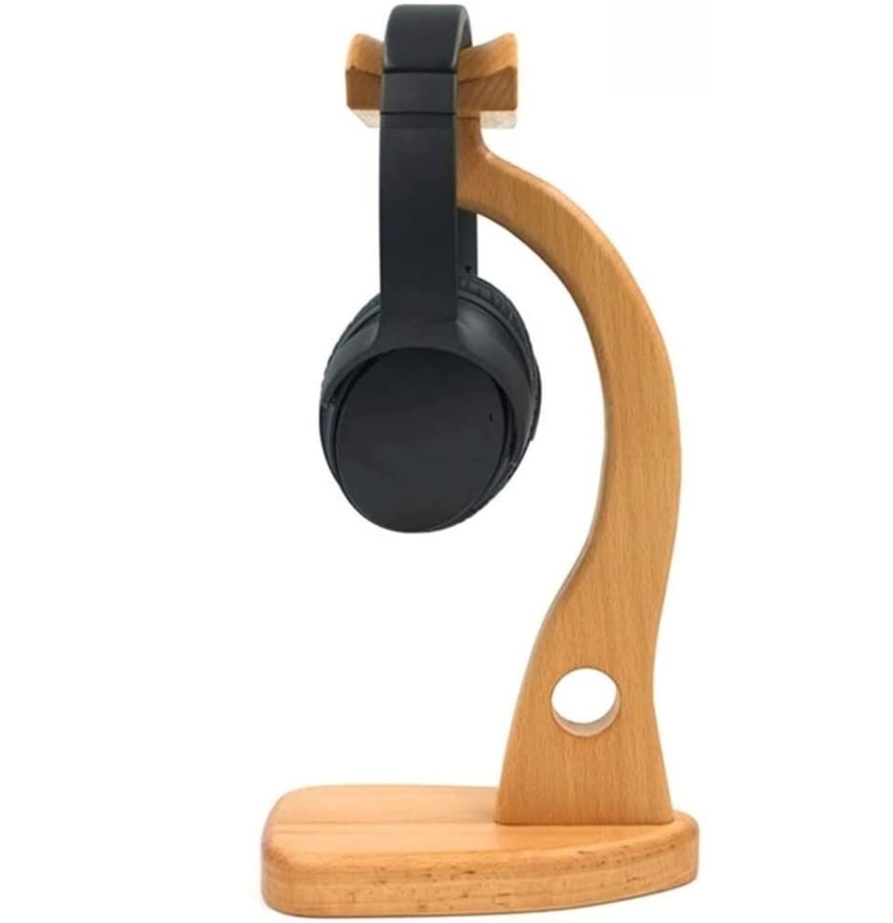supporto per cuffie, Supporto for auricolare con staffa for display creativo in legno(Beech)