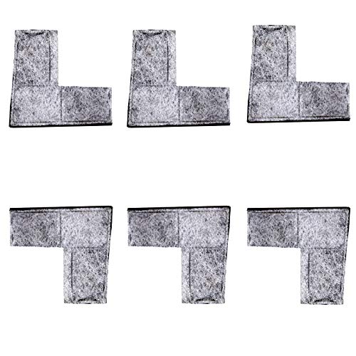AQUANEAT 6 Pack Replacement Activated Carbon Cartridges,Low Water Level Filter, Small Turtle Tank Filter, Hermit Crab Filter, Submersible Aquatic Reptile Terrarium Filter, up to 3 Gallon