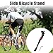 X AUTOHAUX 1 Set Aluminum Alloy Side Bicycle Stand W/Tool Non-Slip Bicycle Stand Side Stand Kickstand Black