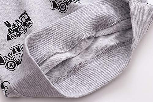 CM-Kid Boys Excavator Sweatshirts Toddler Boy Long Sleeve T-Shirts Pullover Cartoon Tee Sport Tops for Kids Size 2-74