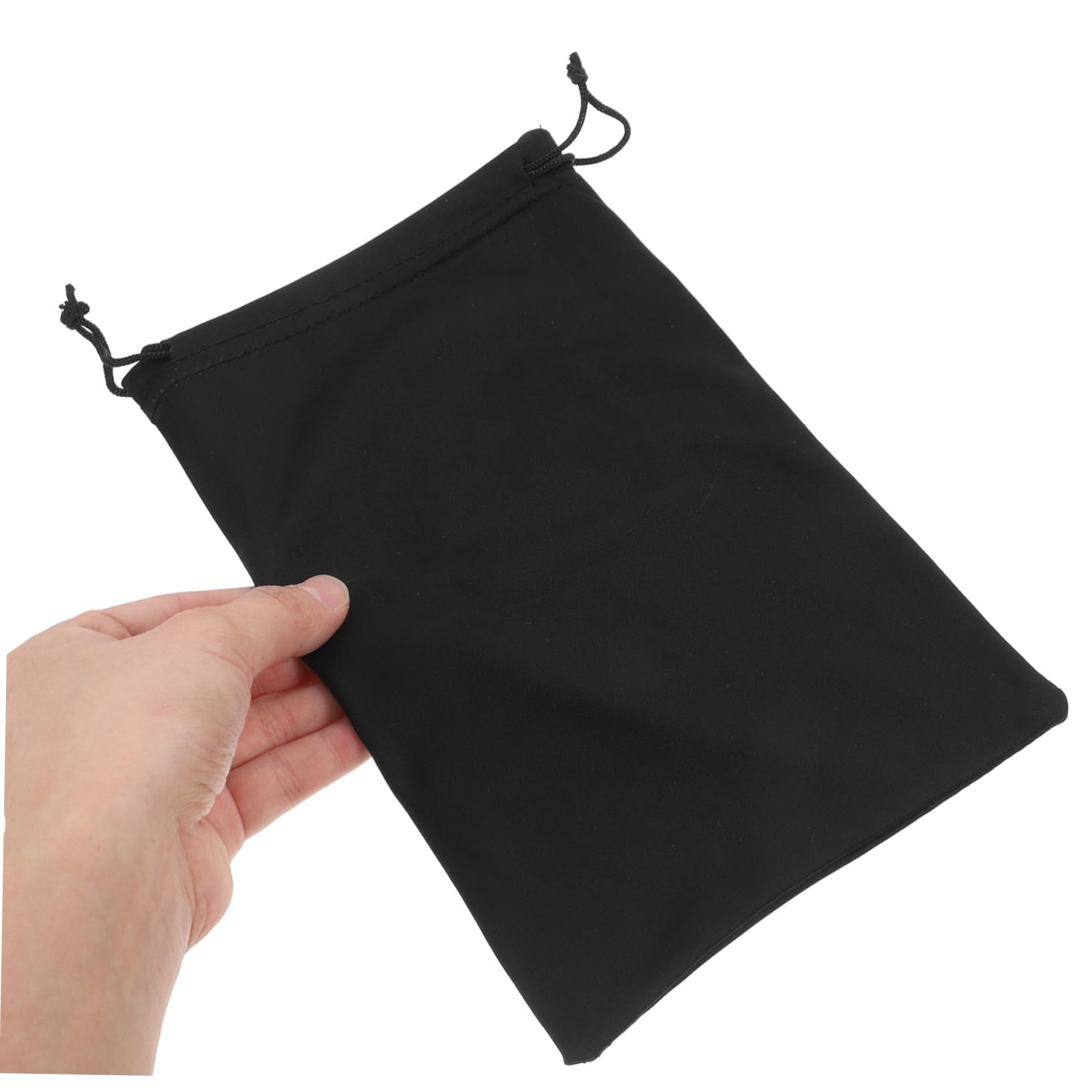 VANZACK Lot de 10 Pochettes pour Lunettes De Ski 25x14 Cm en Microfibre Noire, Étuis De Rangement Légers à Cordon De Serrage, Protection Antirayures pour Lentilles, pour Voyage Et Sports D’Hiver