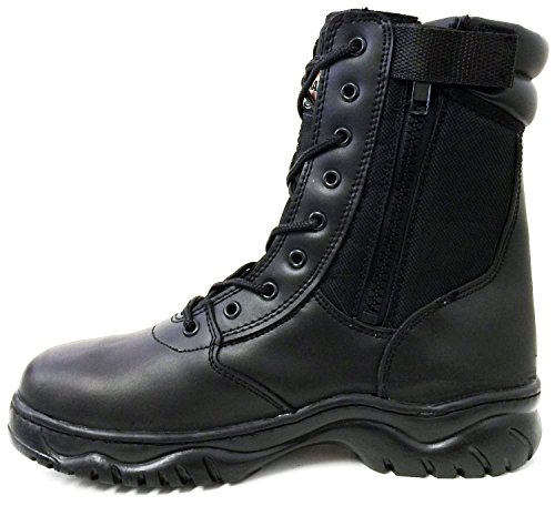 Men's Tactical Boots Black Side Zipper 8" Combat Military Swat Work Shoes2