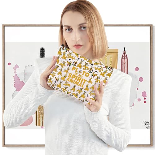 WZMPA Pluto Dog Makeup Bag Pluto Fans Gift Pluto Is My Spirit Animal Zipper Pouch Bag Pluto Dog Merchandise (Pluto Spirit)4