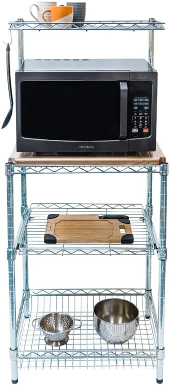 Shelving Inc. Soporte para microondas de 18 pulgadas de profundidad x 24 pulgadas de ancho x 72 pulgadas de alto, capacidad de peso de 800 libras