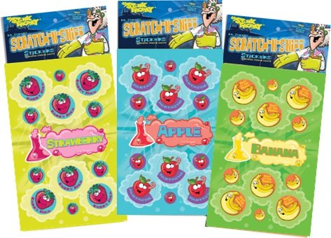Just For Laughs Dr. Stinky's Scratch N Sniff Stickers 3-Pack-Strawberry, Apple, Banana 81 Stickers