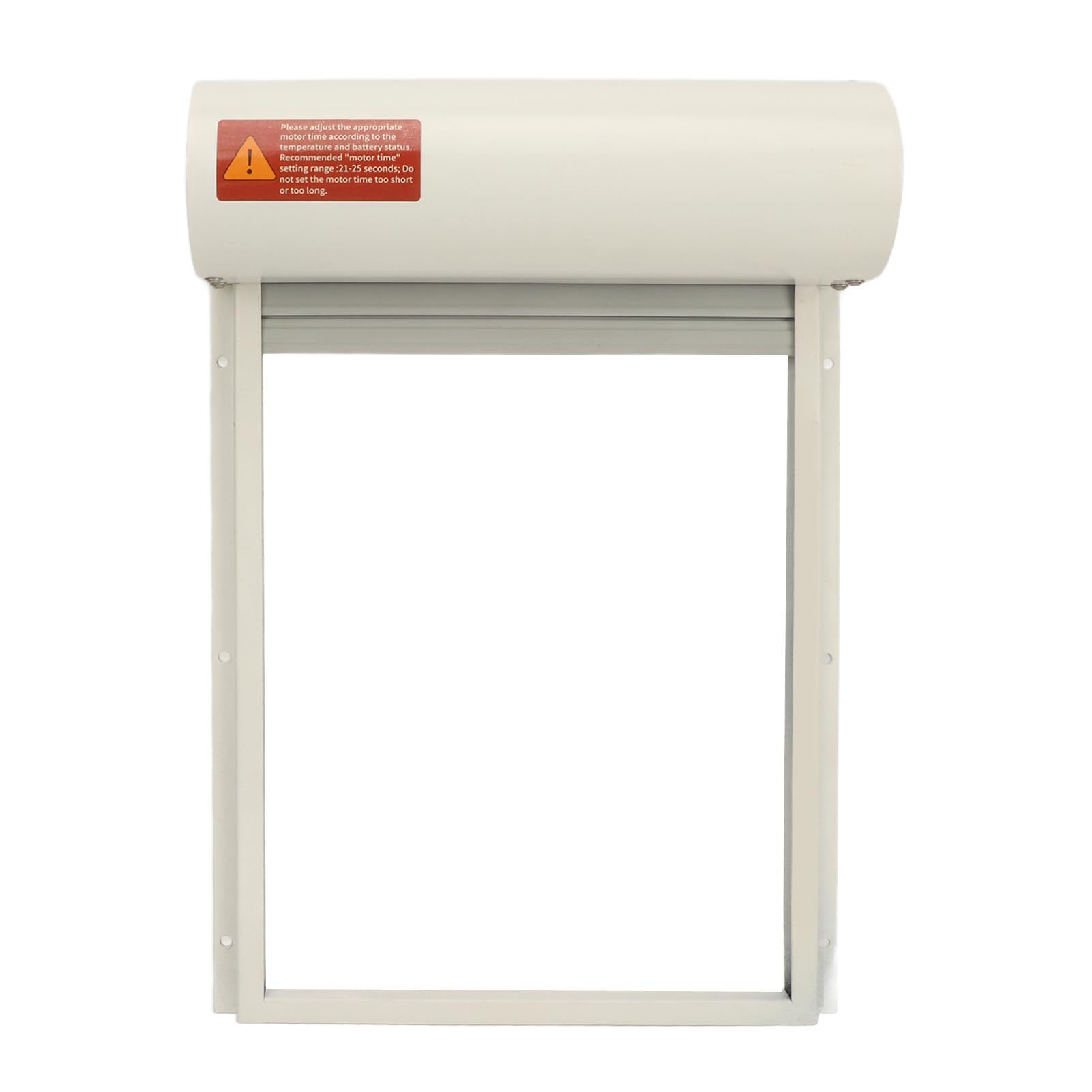 Generic Puerta Automática para Gallinero con Energía Solar, Sensor de Luz y Temporizador para Uso Doméstico en Granja, Hierro Duradero, Metal y Plástico (WHITE)